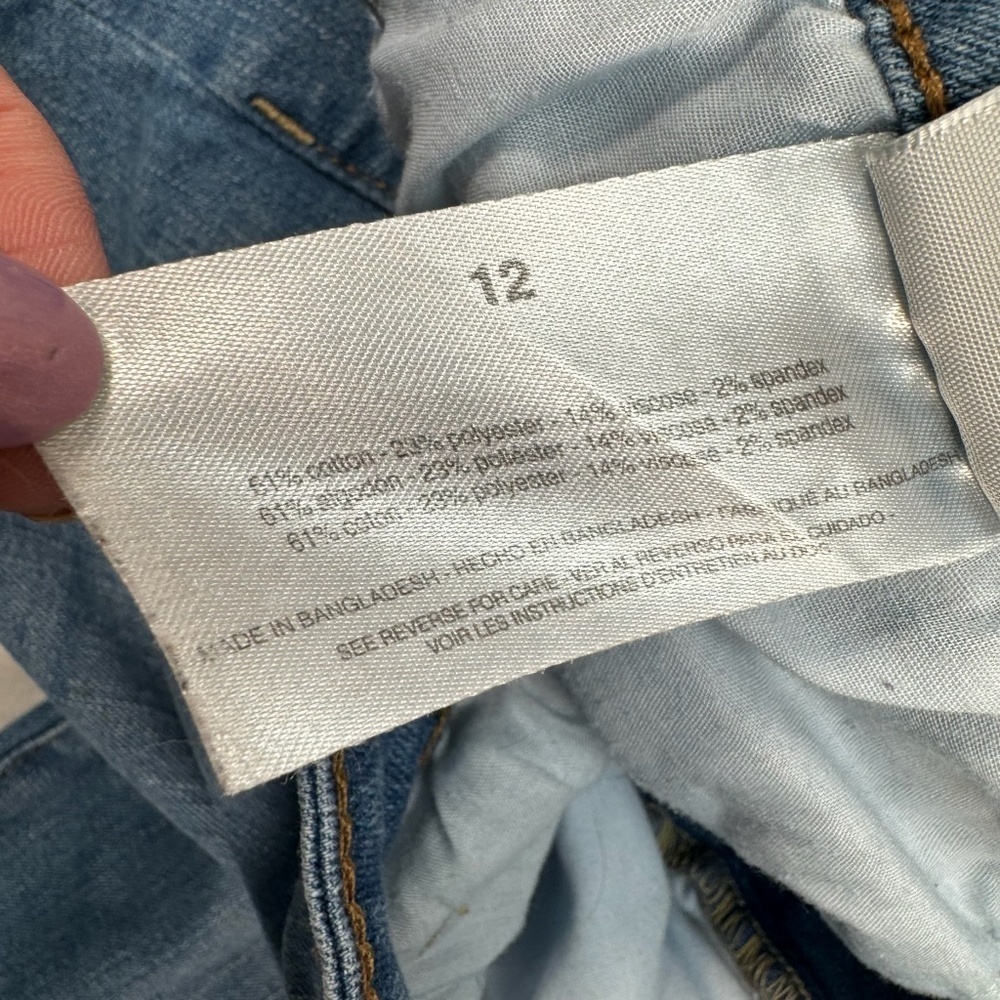 Social Standard Jeans Womens Sz 12/31 Light Blue Slim Straight High Rise Stretch - Picture 8 of 16